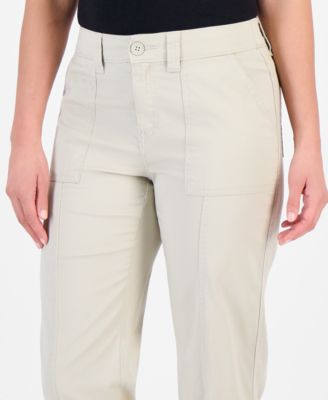 Petite Seam-Detail Utility Capri Pants