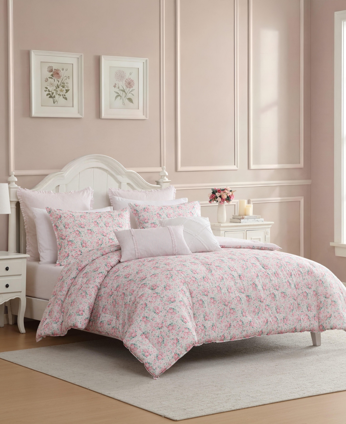 Laura Ashley Pamelas Posies Reversible 7-Pc. Comforter Set