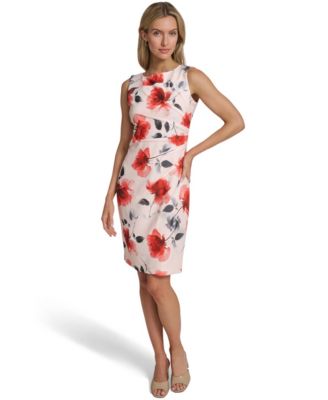 Petite Sleeveless Floral Printed Dress