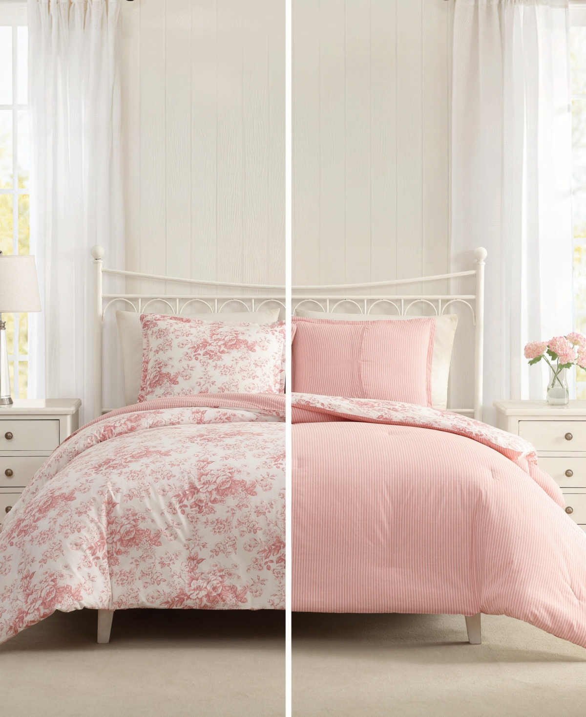 Laura Ashley Toile Delight -Pc. Comforter Set