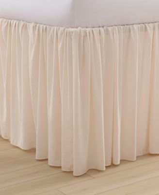 Solid Washed Microfiber Bed Skirt, Twin XL
