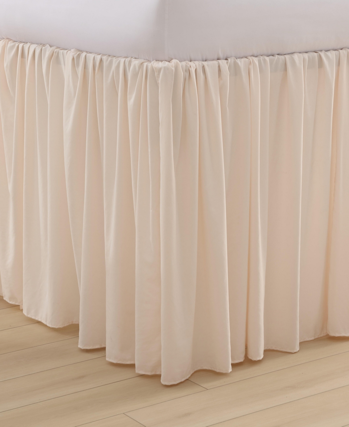 Laura Ashley Solid Washed Microfiber Bed Skirt, Twin Xl