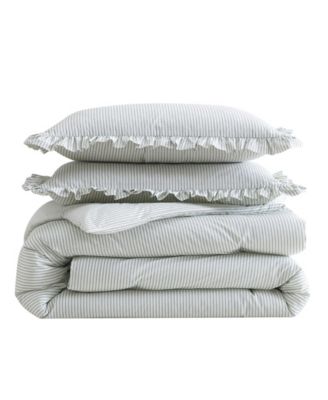 Oxford Stripe 3-Pc. Comforter Set, King