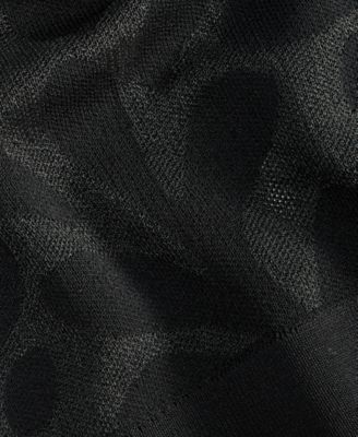 Petite Floral-Jacquard Long-Sleeve Top