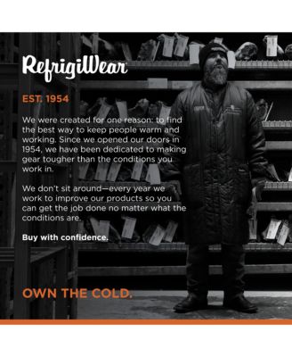 Men's Cooler Wear Frock Liner - 10°F Comfort, Insulated, Water-Repellent, Knee-Length, Workwear for Freezer & Cold Environments
