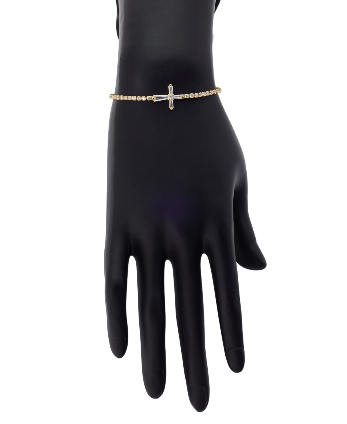 Unwritten Cubic Zirconia Cross Bolo Bracelet