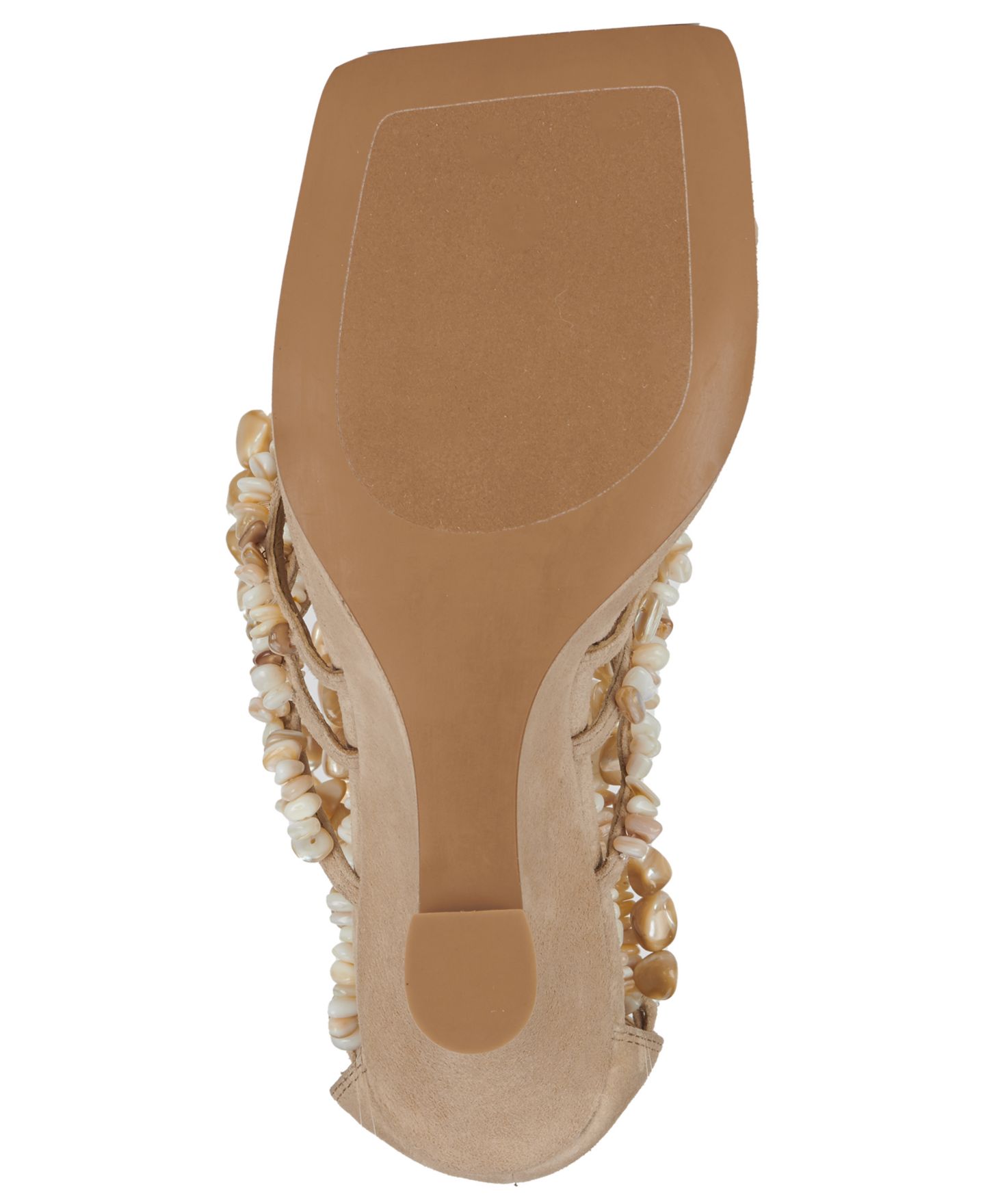 Женские сандалии Jeffrey Campbell Seashore Seashell Wedge, цвет: Бежевый / Ракушечный комбинированный — фото 5