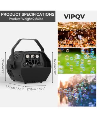 15W Automatic Bubble Machine with RGB Lights, Remote Control & Adjustable Speed