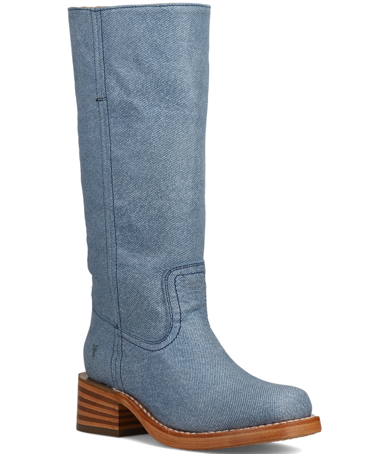 Frye Women's Campus 14L Leather Tall Boots - Sky Blue