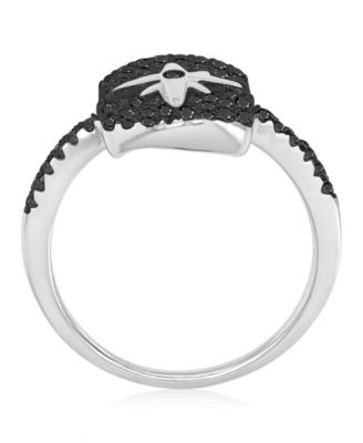 Black Spinel Ring in Sterling Silver