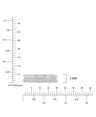 Cubic Zirconia Two-Row Ring in Rhodium Over Sterling Silver