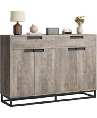 55" Modern Buffet Cabinet with Storage, Doors, and Shelves