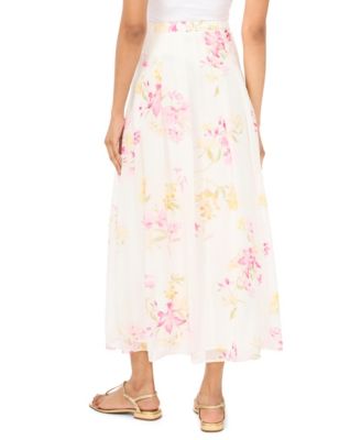 Women's Printed Straight Hem Maxi Skirt