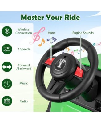 24V Ride-On Tractor for Kids with Detachable Trailer & Remote Control