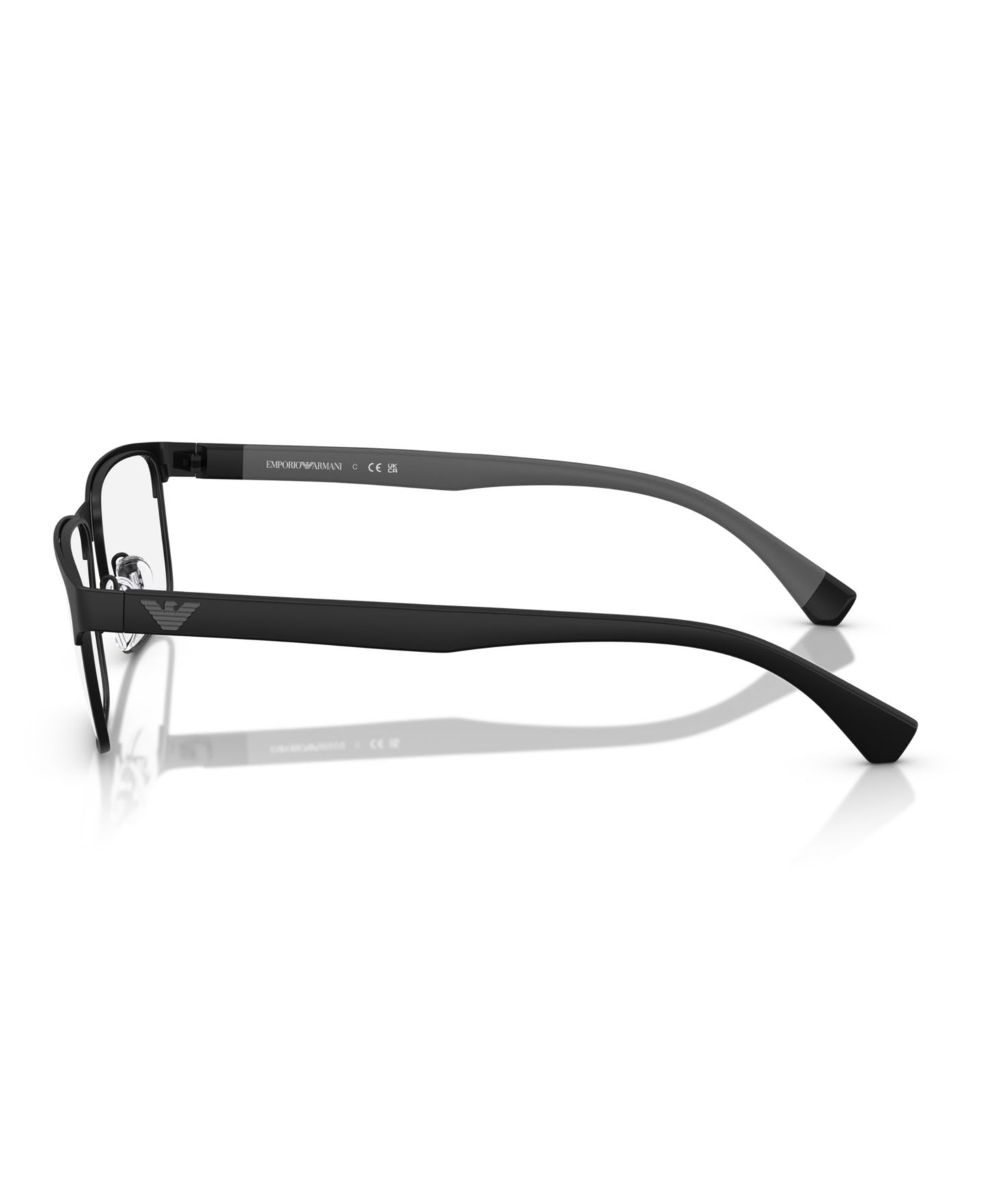 Мужские очки Emporio Armani Man Rectangle Metal EA1105 Eyeglasses, цвет: Матовый чёрный — фото 5
