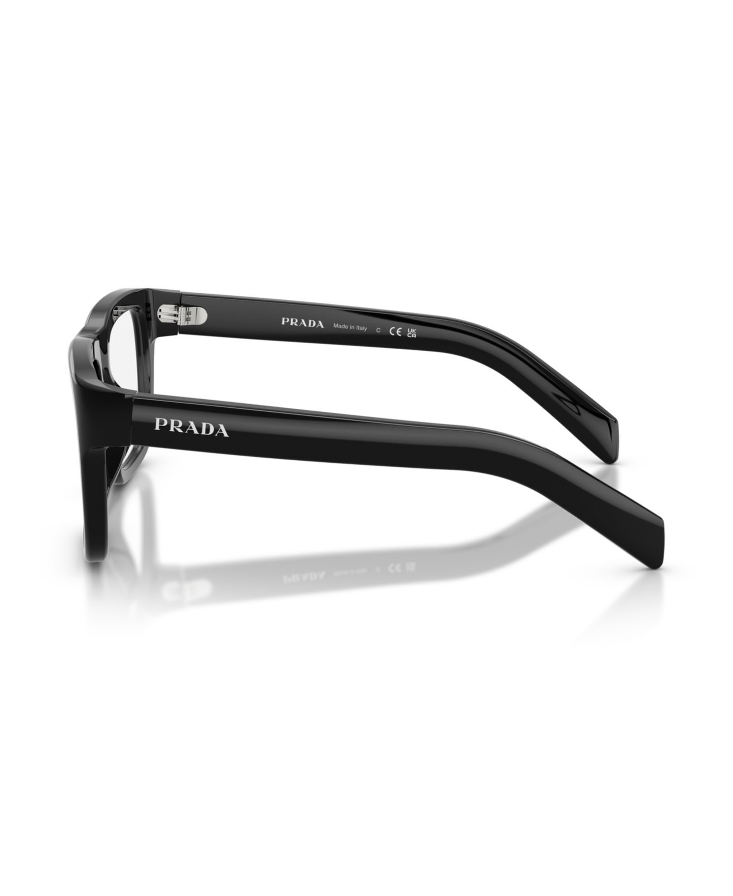 Мужские очки PRADA Man Rectangle Plastic PR D02V Eyeglasses, цвет: Чёрный — фото 3