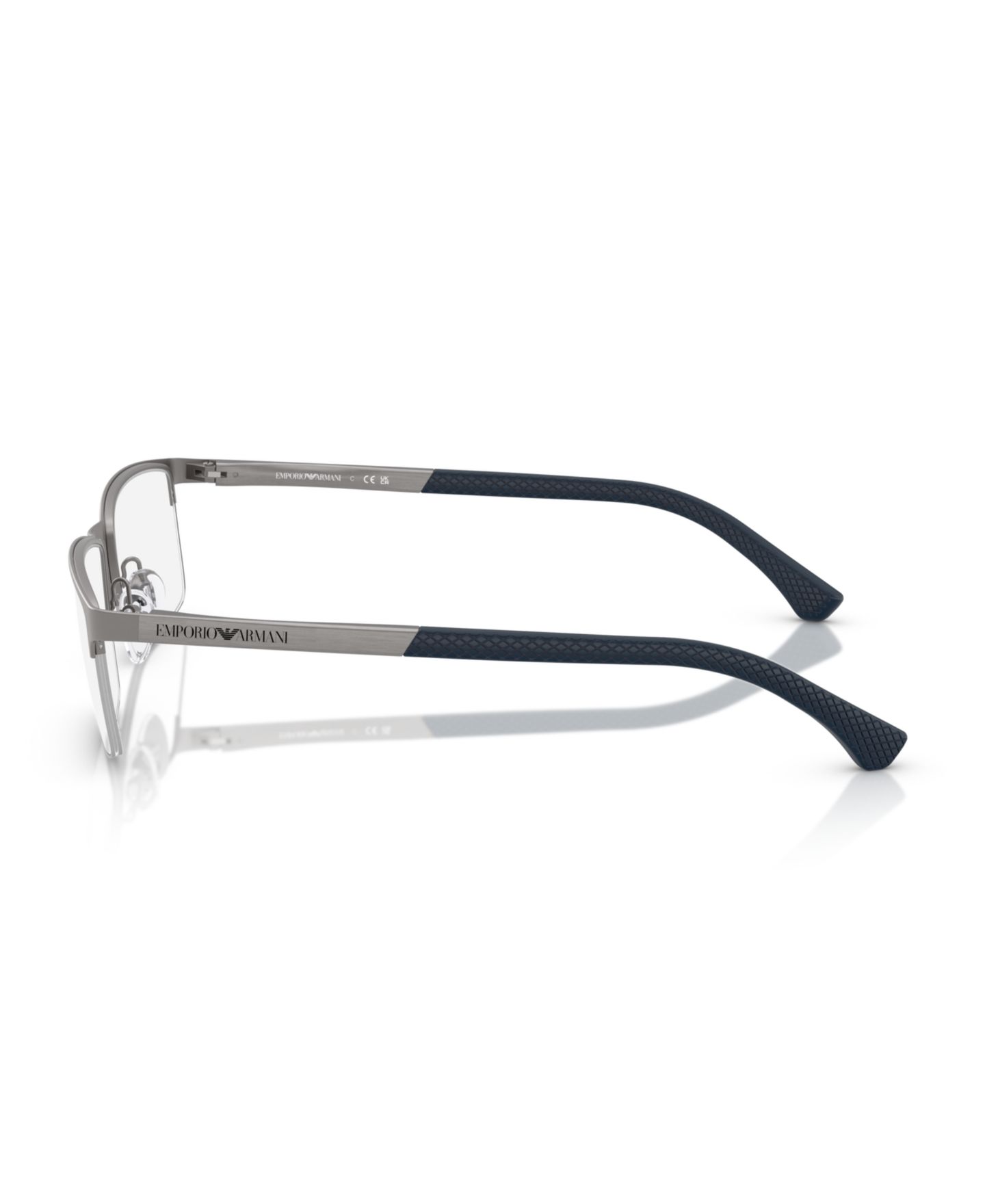 Мужские очки Emporio Armani Man Rectangle Metal EA1041 Eyeglasses, цвет: Графитовый — фото 4