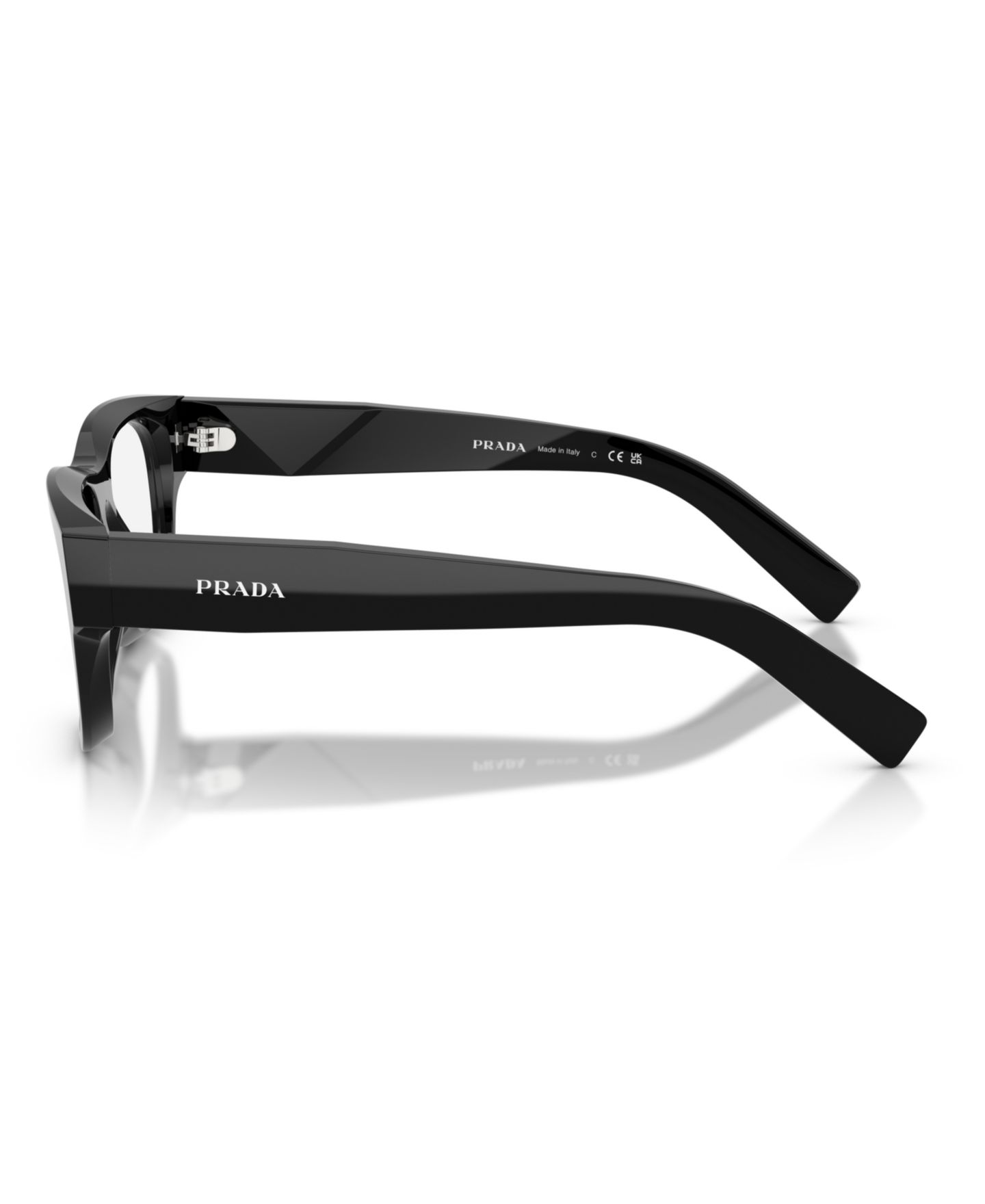 Мужские очки PRADA Man Square Plastic PR D08VU Eyeglasses, цвет: Чёрный — фото 3