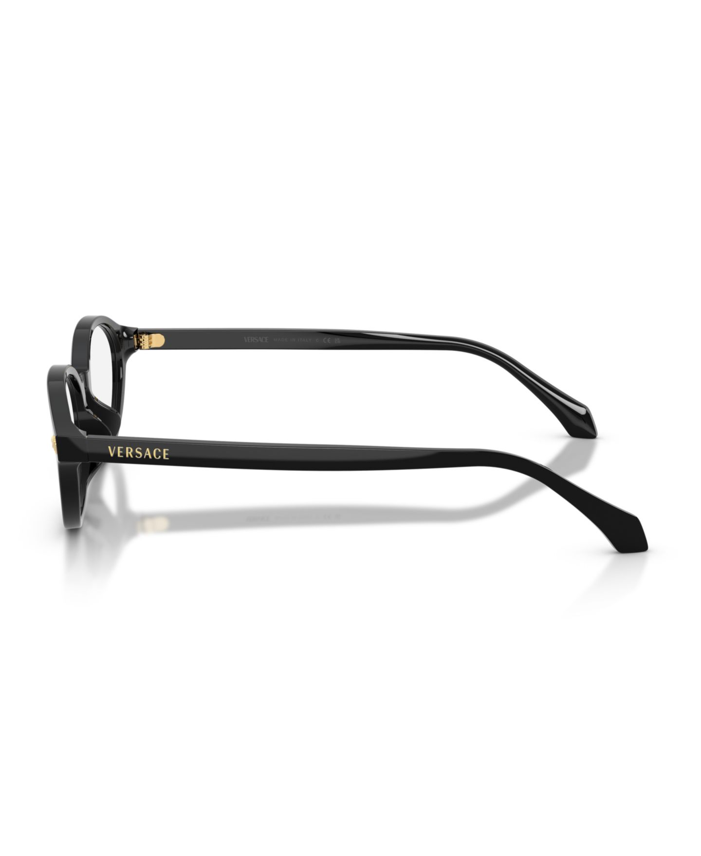 Женские очки Versace Woman Oval Plastic VE3393D Eyeglasses, цвет: Чёрный — фото 4