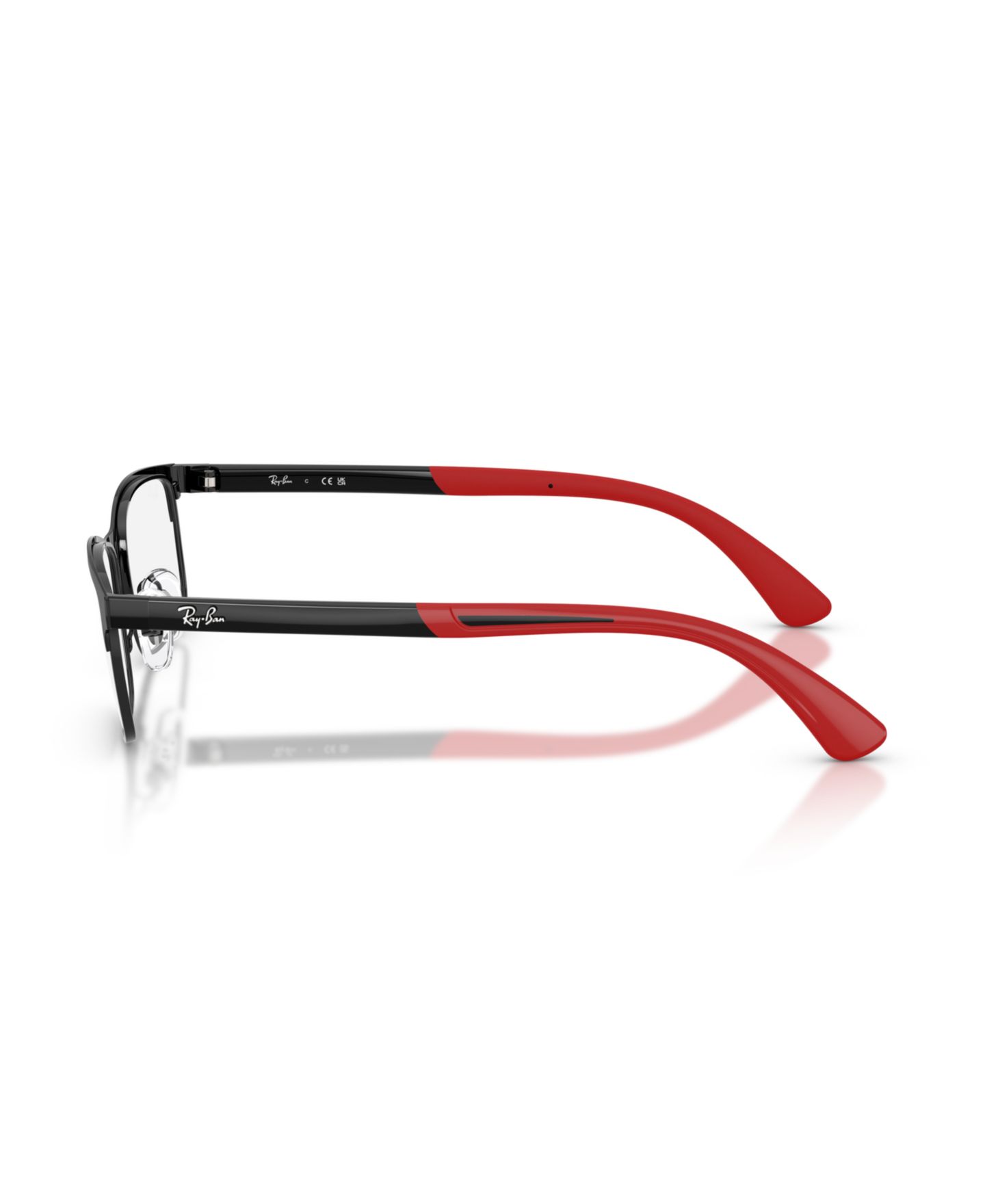 Детские очки Ray-Ban Rectangle Metal RB1061 Eyeglasses (Ages 11-13), цвет: Матовый чёрный — фото 4