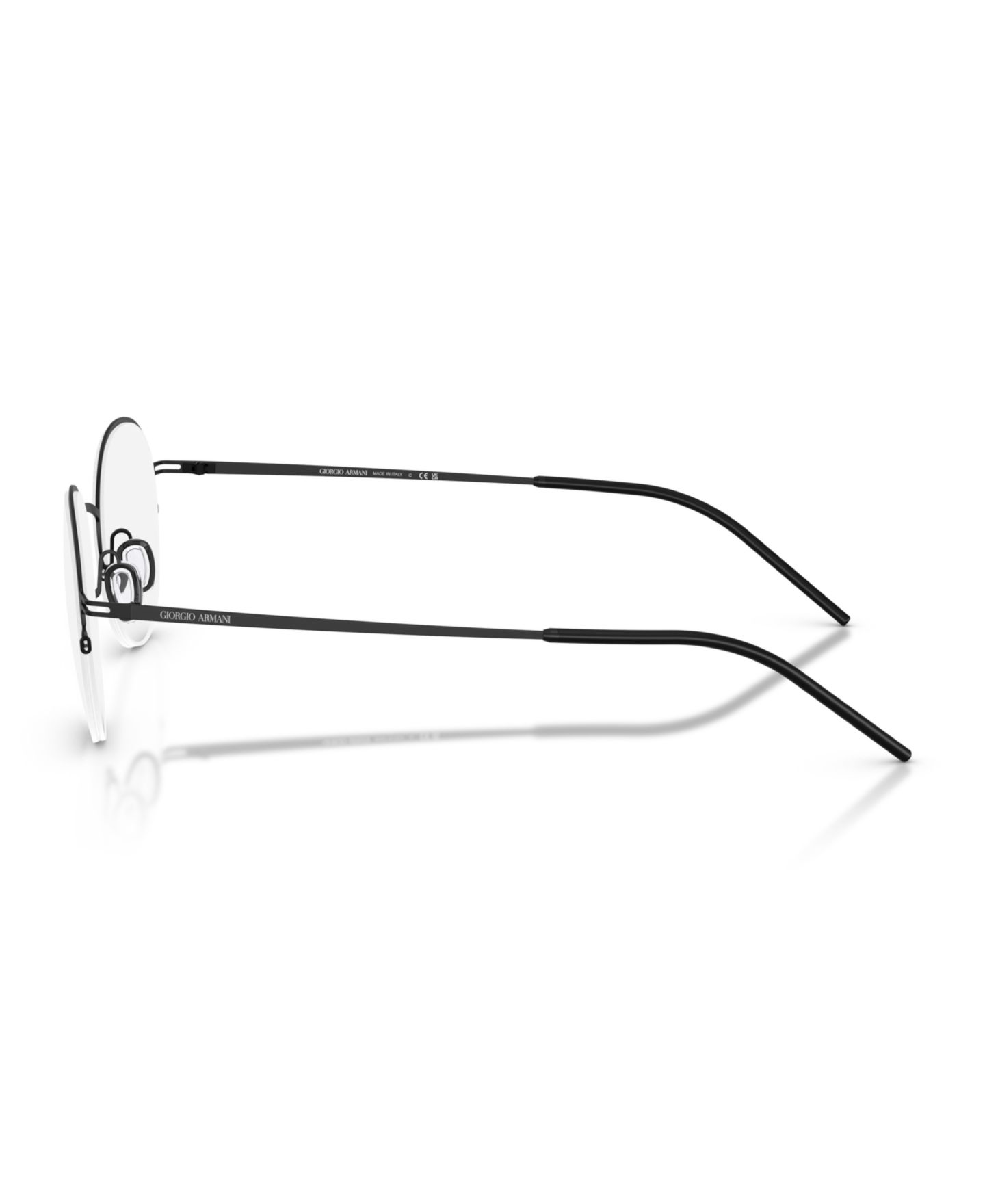 Мужские очки Giorgio Armani Man Panthos Metal AR5169 Eyeglasses, цвет: Матовый чёрный — фото 3