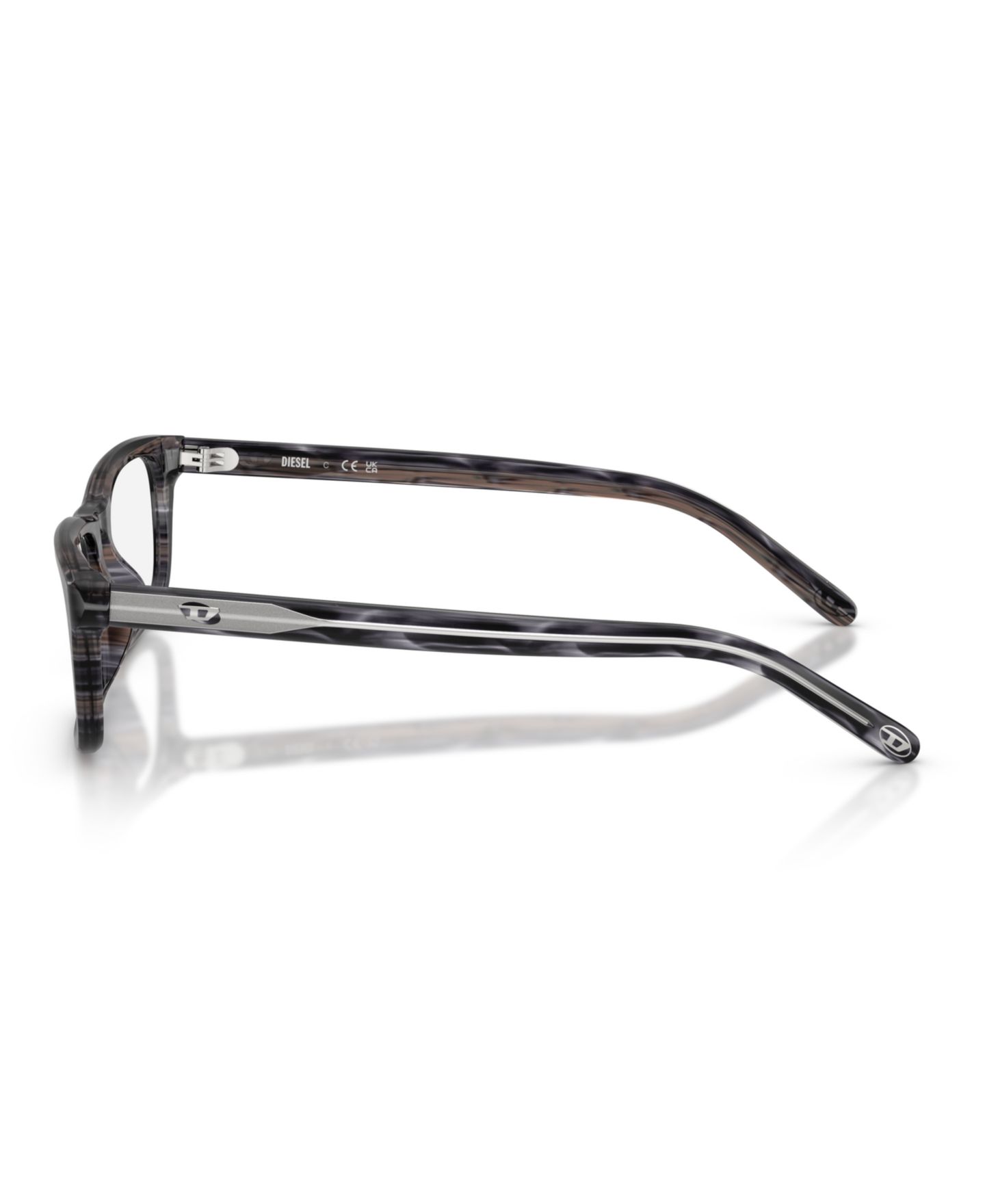 Очки Diesel Unisex Rectangle Plastic DL4017U Eyeglasses, цвет: Серый — фото 4