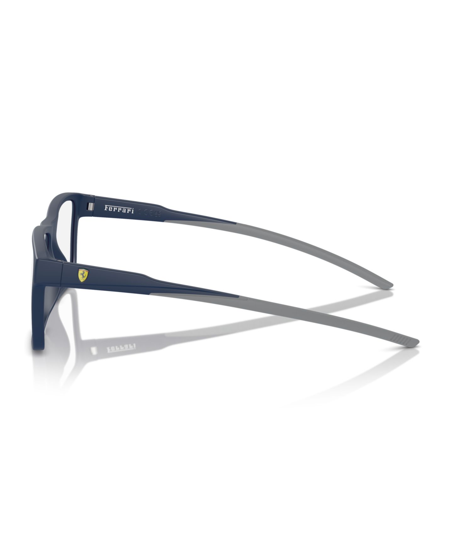 Мужские очки Scuderia Ferrari Man Rectangle Plastic FZ8007U Eyeglasses, цвет: Матовый синий — фото 4