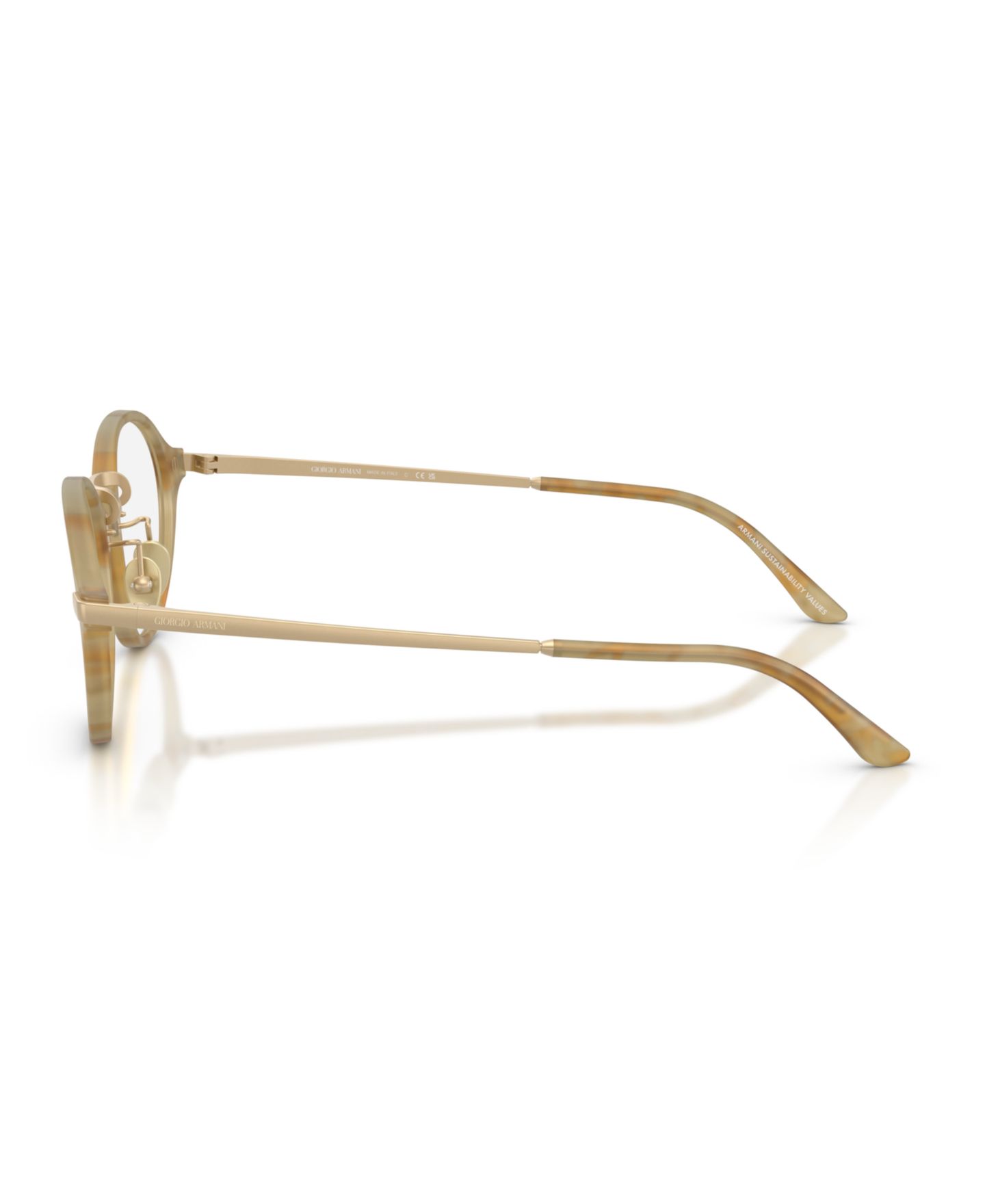 Мужские очки Giorgio Armani Man Panthos Plastic AR7287 Eyeglasses, цвет: Бежевый гавана — фото 3