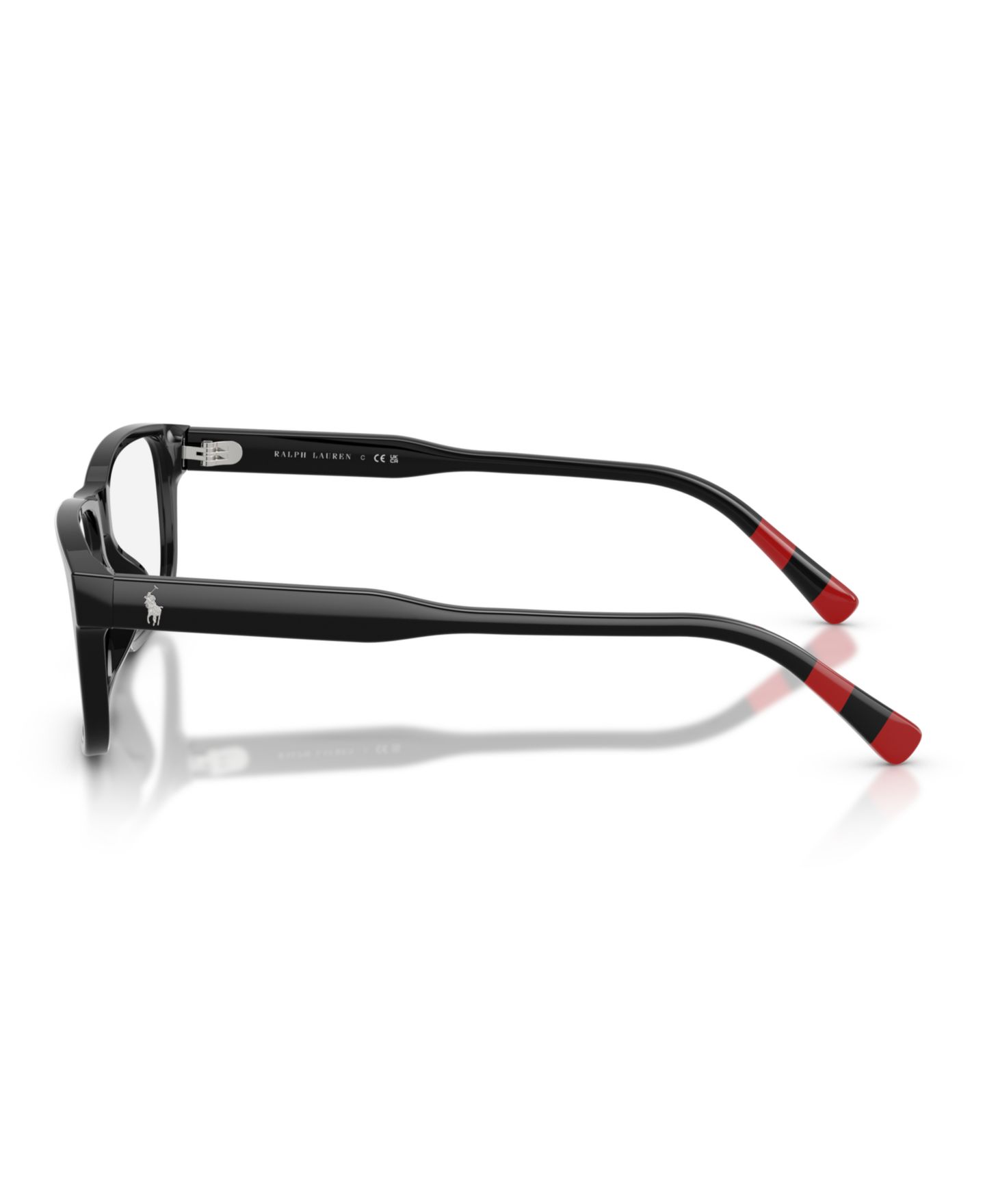 Мужские очки Polo Ralph Lauren Man Rectangle Plastic PH2302U Eyeglasses, цвет: Блестящий чёрный — фото 3