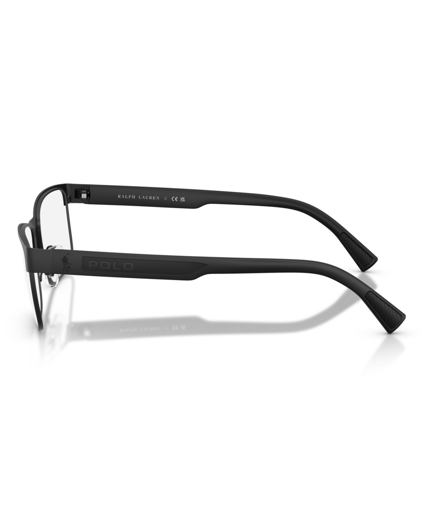 Мужские очки Polo Ralph Lauren Man Rectangle Metal PH1244 Eyeglasses, цвет: Матовый чёрный — фото 3