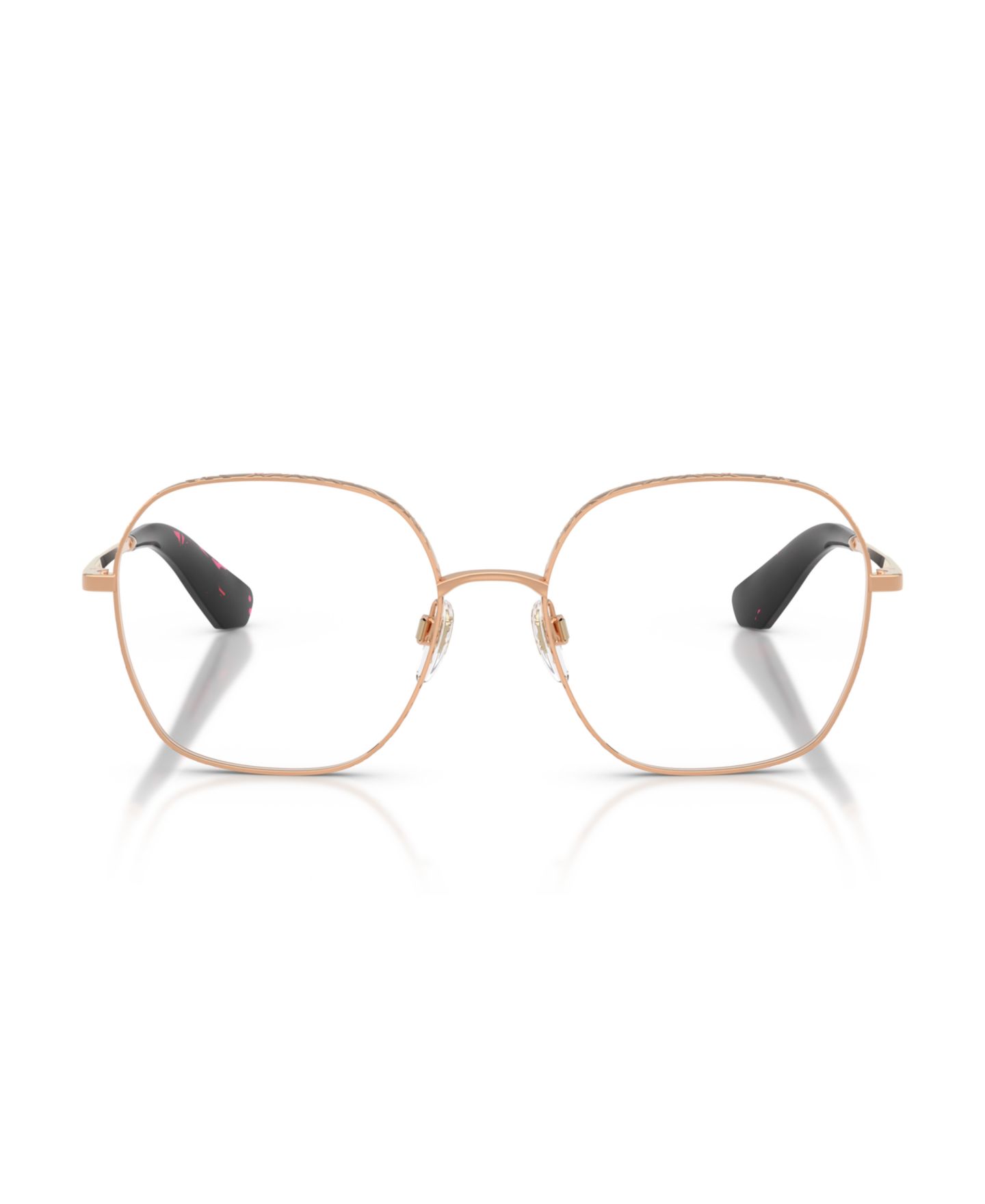 Женские очки Burberry Woman Square Metal BE1399 Eyeglasses, цвет: Розовое золото — фото 5