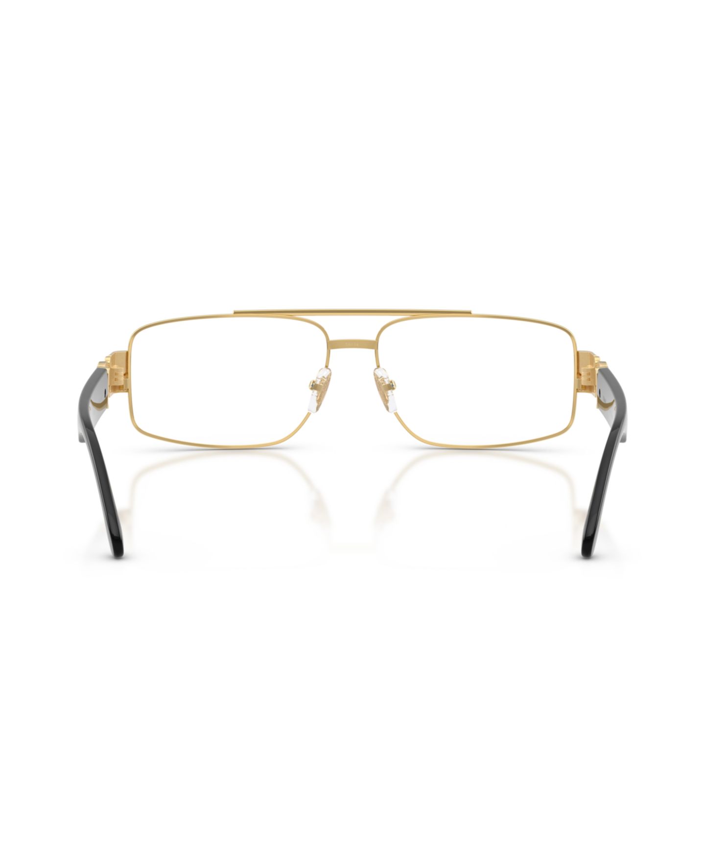 Мужские очки Versace Man Rectangle Metal VE1317 Eyeglasses, цвет: Золотой — фото 2