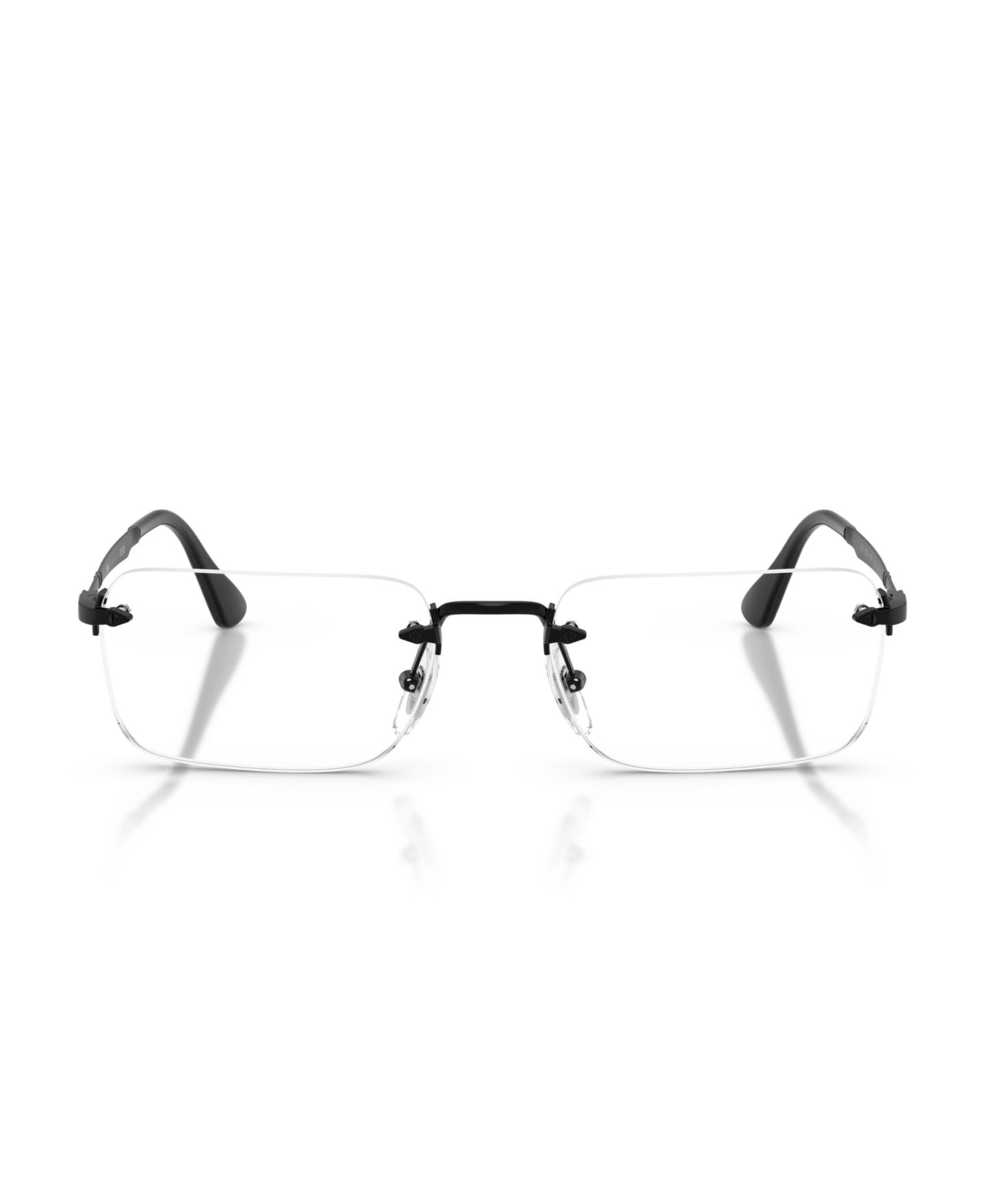 Очки Persol Unisex Rectangle Metal PO1030V - Luc Eyeglasses, цвет: Чёрный — фото 4