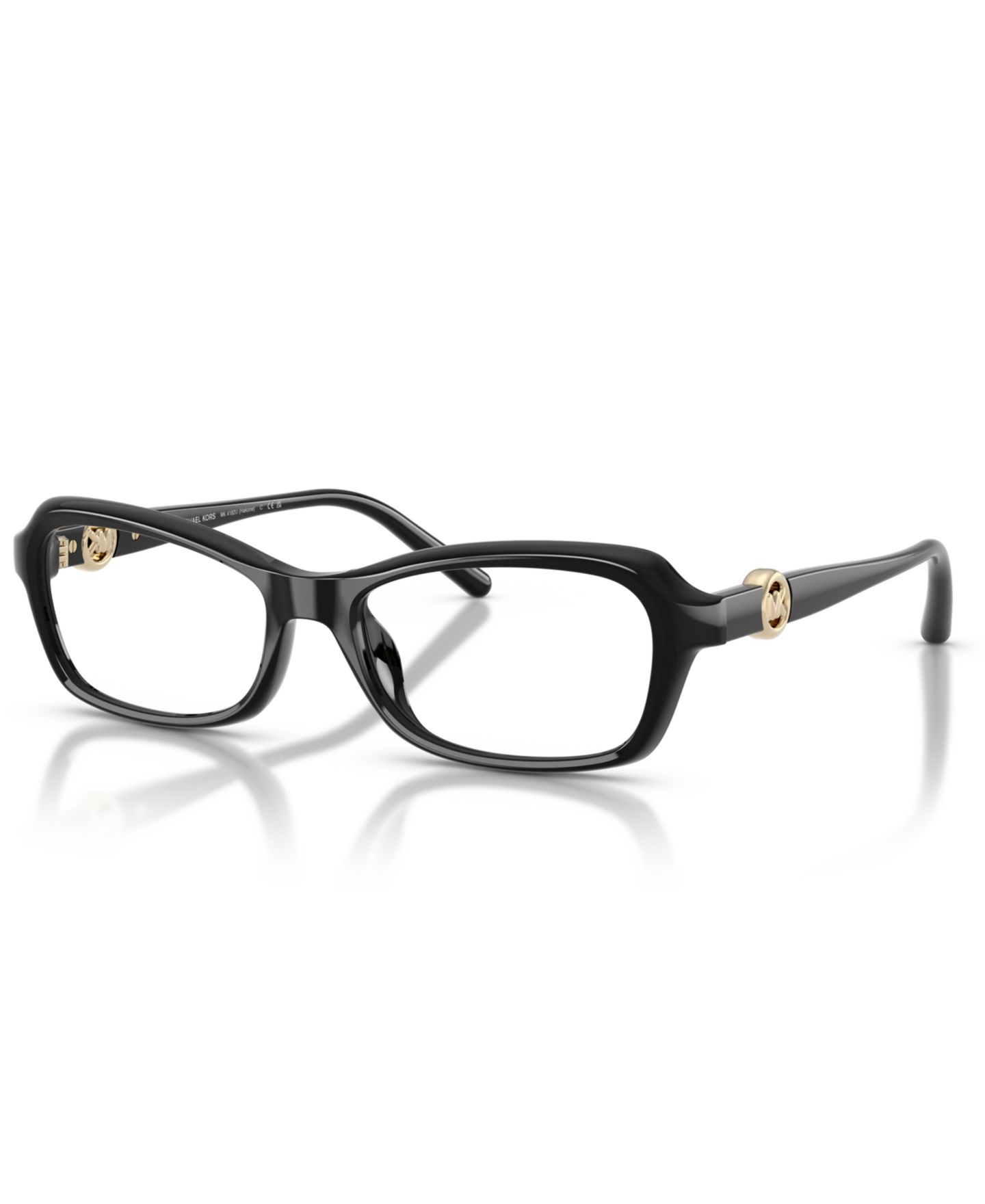 Женские очки Michael Kors Woman Round Plastic MK4182U Hakone Eyeglasses, цвет: Чёрный — фото 1