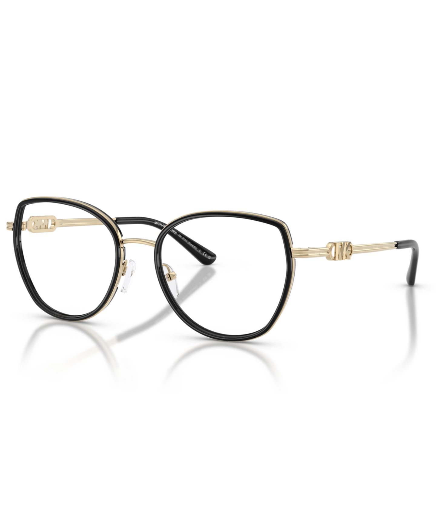 Женские очки Michael Kors Woman Round Metal MK3101 Kiawah Eyeglasses, цвет: Чёрный — фото 1