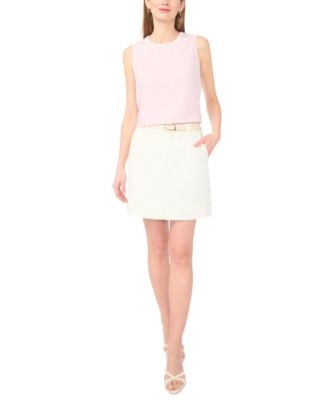 Women's Sleeveless Crewneck Blouse