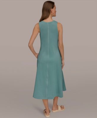 Women's Crewneck Midi Cotton Dress