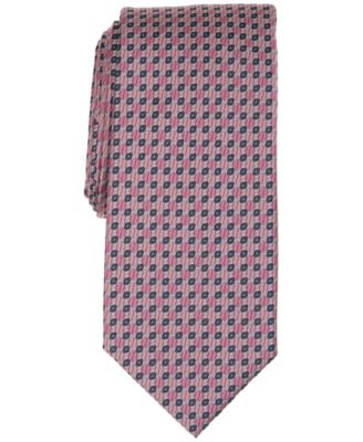 Perry Ellis Men's Classic Diamond Pattern Tie - Pink