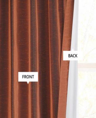 French Pleat Vintage Textured Faux Dupioni Silk Blackout Curtain