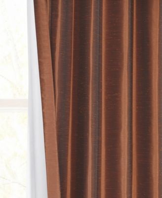 French Pleat Vintage Textured Faux Dupioni Silk Blackout Curtain