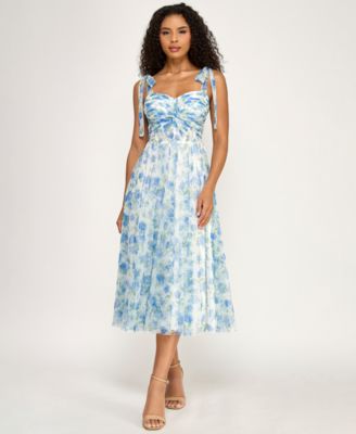 Junior's Floral Midi Dress