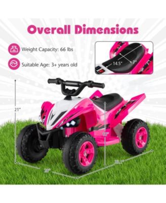 12V Kids Ride On ATV 4-Wheeler Quad with LED Lights & 7 MPH