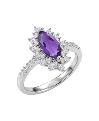 3-Pc. Amethyst (3 ct. t.w.) & Lab Grown White Sapphire (1-7/8 ct. t.w.) Ring, Earring & Necklace in Sterling Silver (also in Other Gemstones)