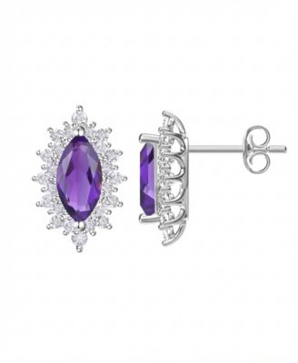 3-Pc. Amethyst (3 ct. t.w.) & Lab Grown White Sapphire (1-7/8 ct. t.w.) Ring, Earring & Necklace in Sterling Silver (also in Other Gemstones)