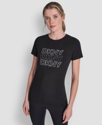 Women's Triple Rhinestone Foil Logo T-Shirt