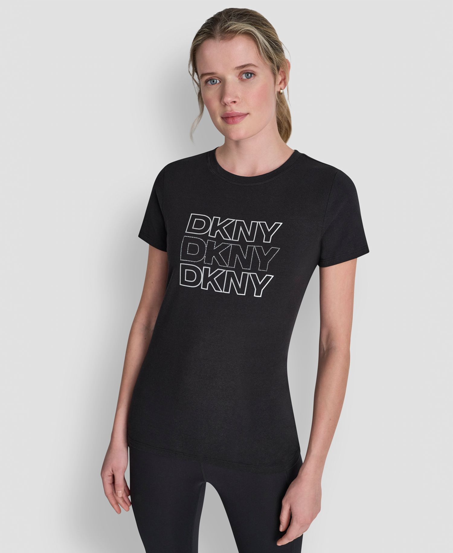 Women's Triple Rhinestone Foil Logo T-Shirt