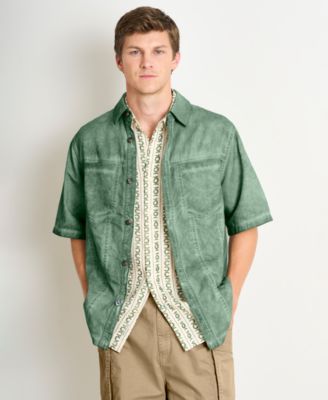 Men's Washed Cotton Short-Sleeve Shirt