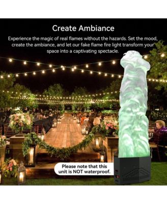 150W Safe LED Flame Effect Light, 4ft Realistic Fire with RGB Colors & DMX Control for Party & Home Decor