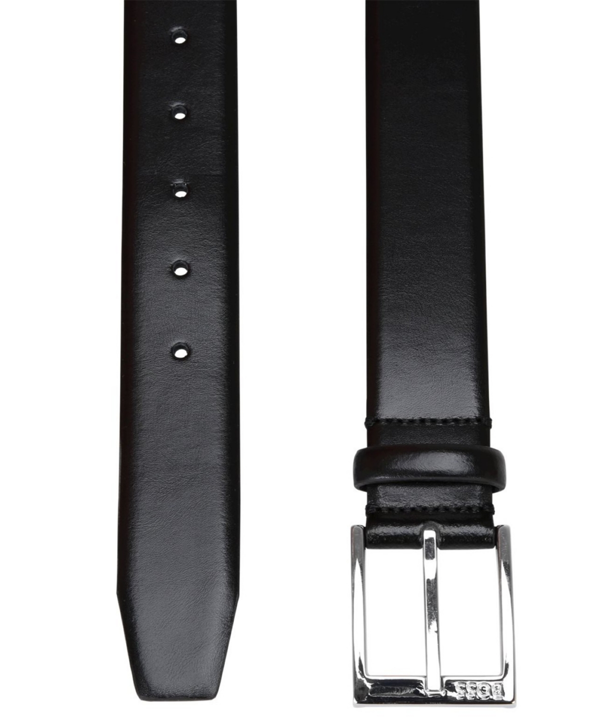 Hugo Boss Men's Silver-Tone Buckle Belt