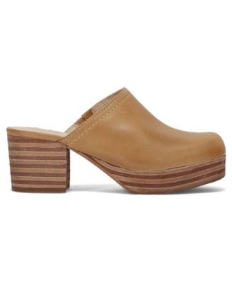 Women's Campus Block Heel Leather Clogs